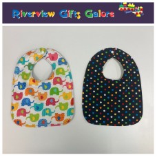 Reversible Bib - Elephants & Spots Reversible Bib - Elephants & Spots